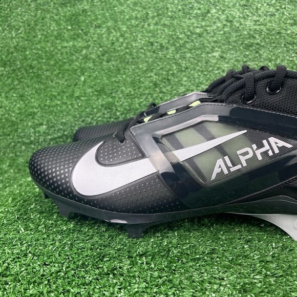 Nike 2024 Alpha Menace 4 Pro Mens 14 Football Cleats Black/Smoke Grey FD7037-001 - Picture 10 of 17